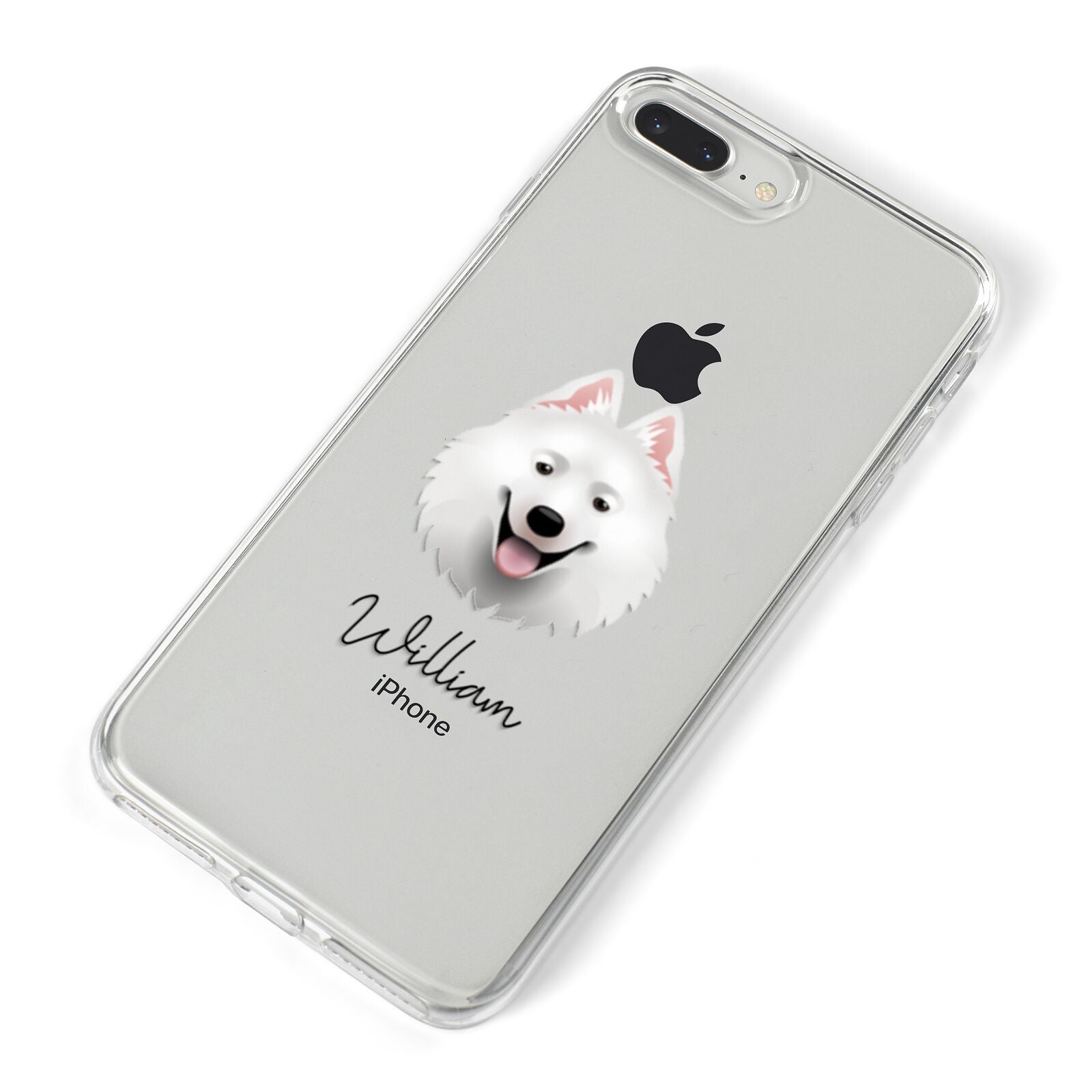 Samoyed Personalised iPhone 8 Plus Bumper Case on Silver iPhone Alternative Image