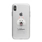 Samoyed Personalised iPhone X Bumper Case on Silver iPhone Alternative Image 1
