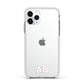 Sans Serif Initials Apple iPhone 11 Pro in Silver with White Impact Case