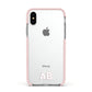 Sans Serif Initials Apple iPhone Xs Impact Case Pink Edge on Silver Phone