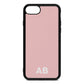 Sans Serif Initials Pink Pebble Leather iPhone 8 Case
