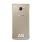 Sans Serif Initials Samsung Galaxy A5 2016 Case on gold phone