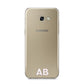 Sans Serif Initials Samsung Galaxy A5 2017 Case on gold phone
