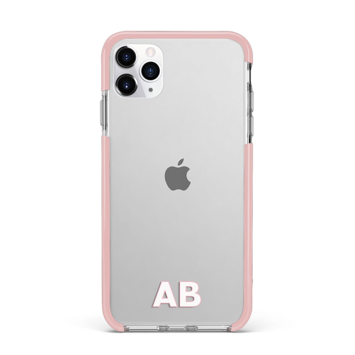 Sans Serif Initials iPhone 11 Pro Max Impact Pink Edge Case