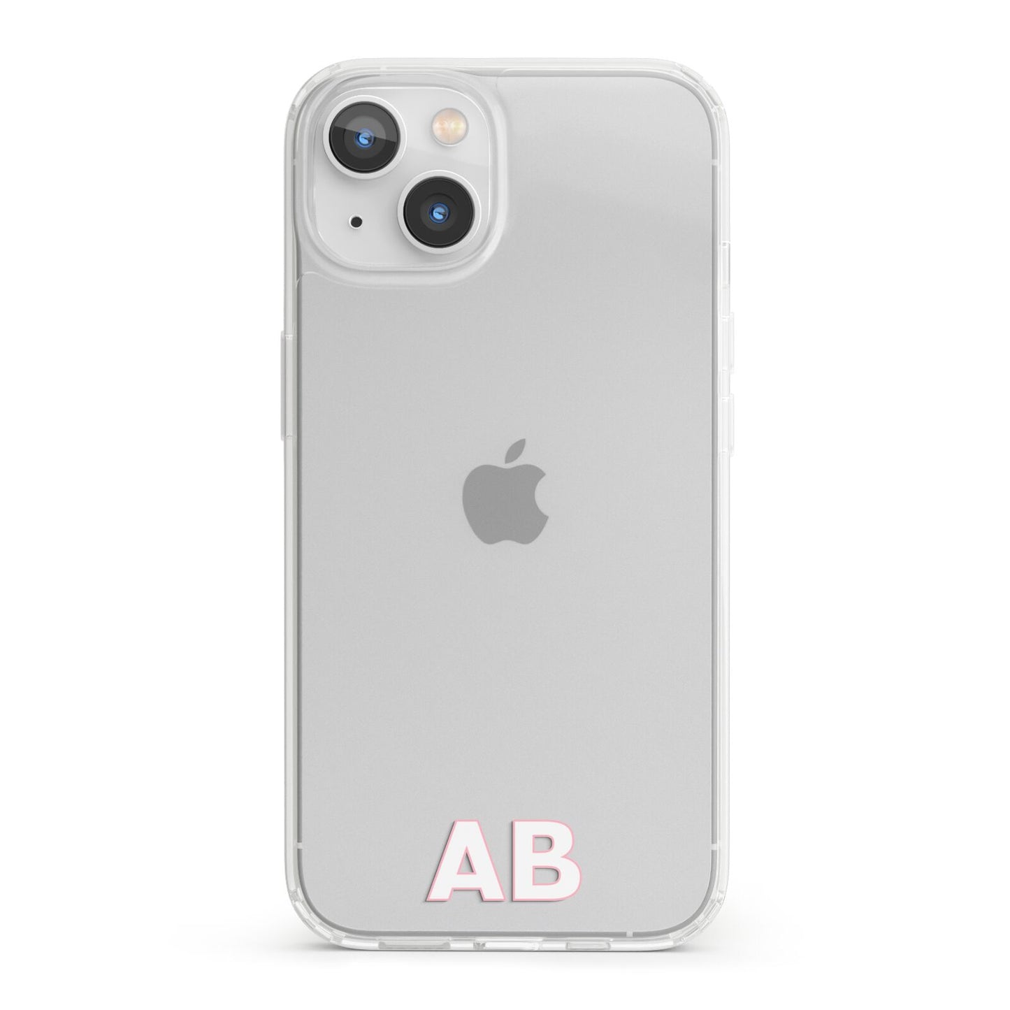 Sans Serif Initials iPhone 13 Clear Bumper Case
