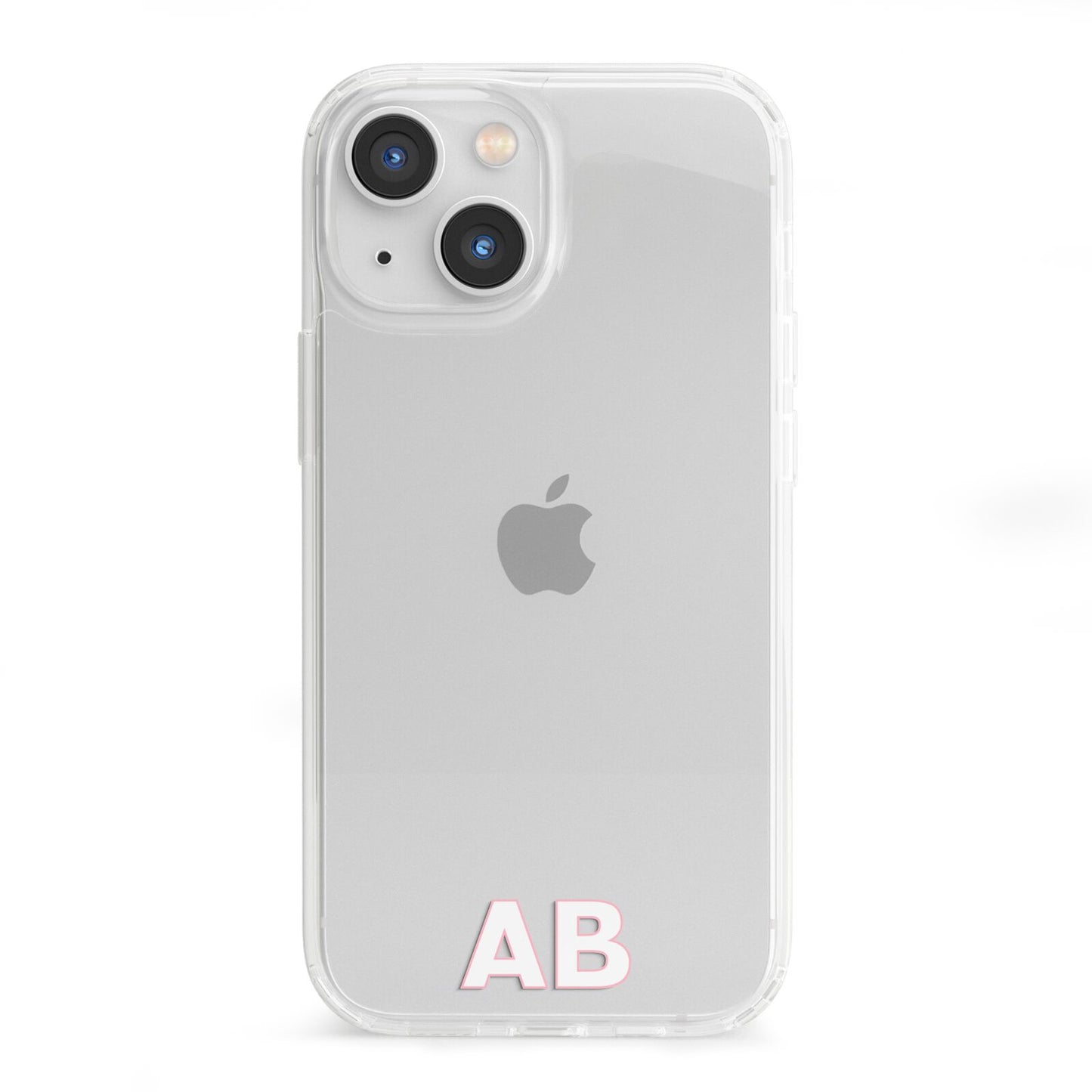 Sans Serif Initials iPhone 13 Mini Clear Bumper Case