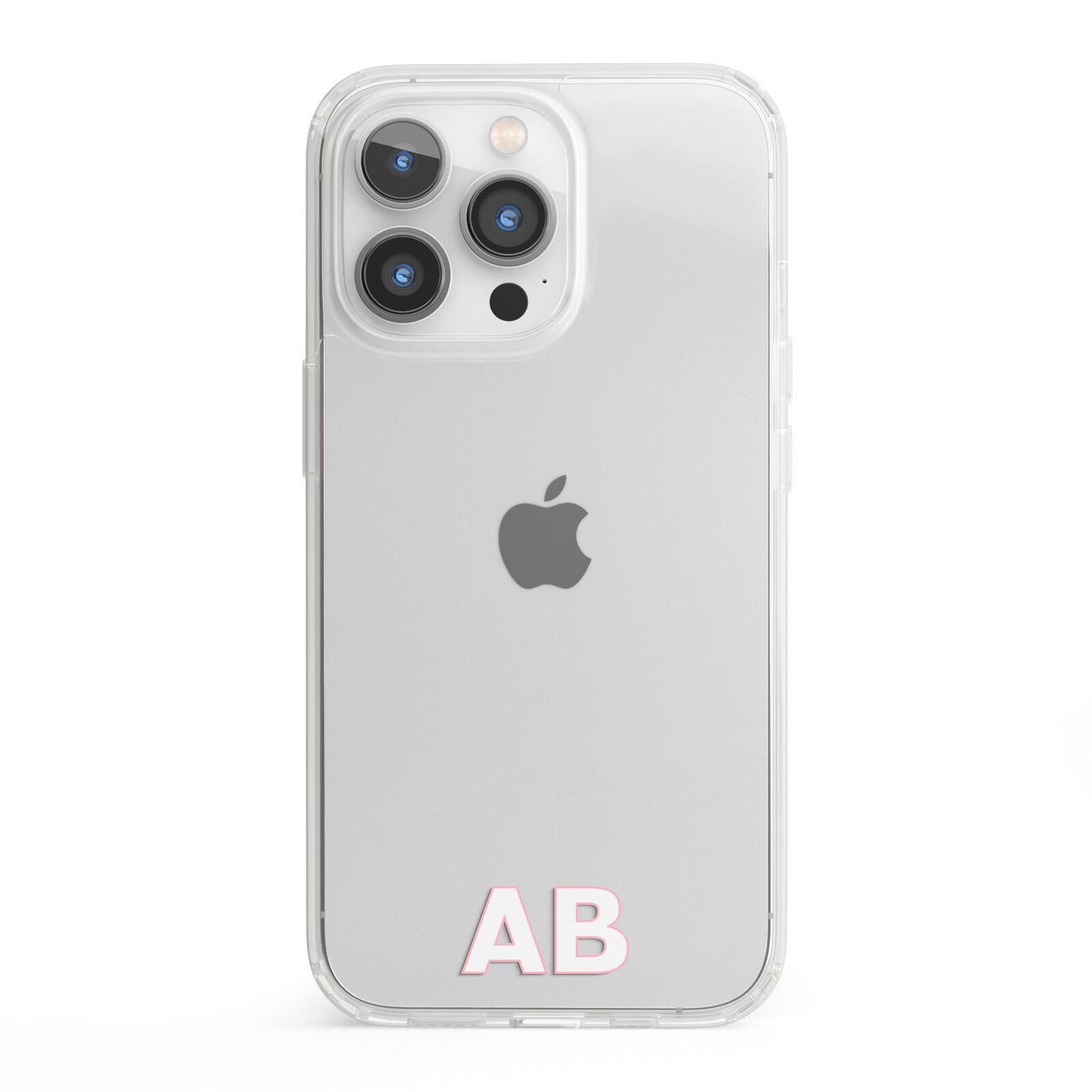 Sans Serif Initials iPhone 13 Pro Clear Bumper Case