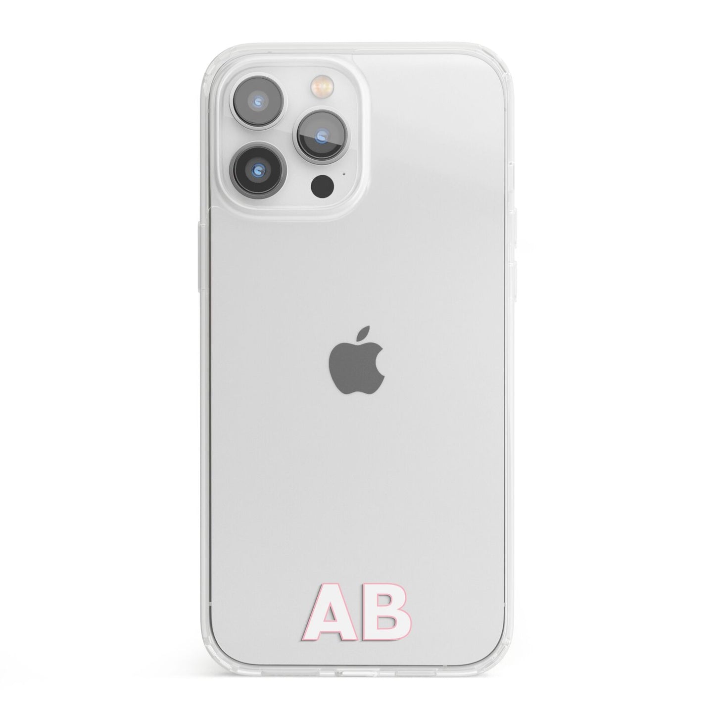 Sans Serif Initials iPhone 13 Pro Max Clear Bumper Case