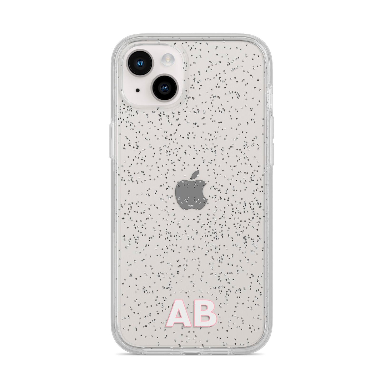 Sans Serif Initials iPhone 14 Plus Glitter Tough Case Starlight