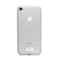 Sans Serif Initials iPhone 7 Bumper Case on Silver iPhone