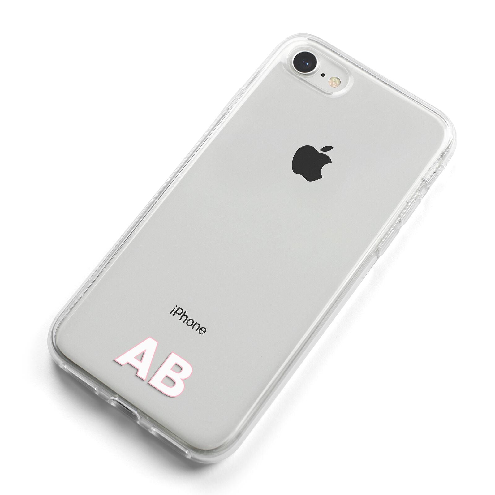 Sans Serif Initials iPhone 8 Bumper Case on Silver iPhone Alternative Image
