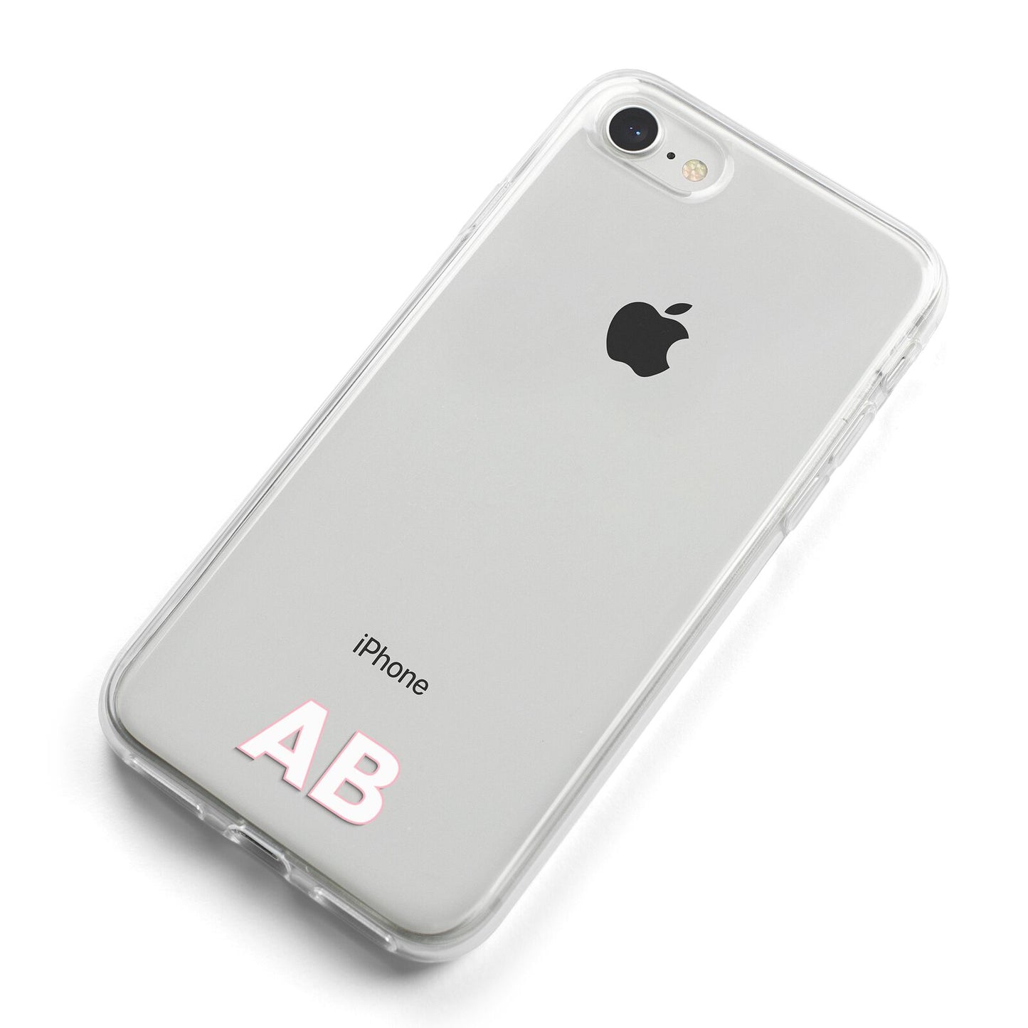 Sans Serif Initials iPhone 8 Bumper Case on Silver iPhone Alternative Image