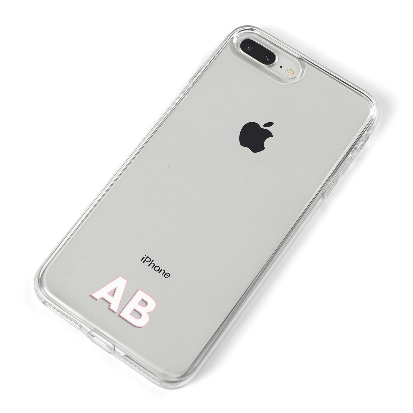 Sans Serif Initials iPhone 8 Plus Bumper Case on Silver iPhone Alternative Image