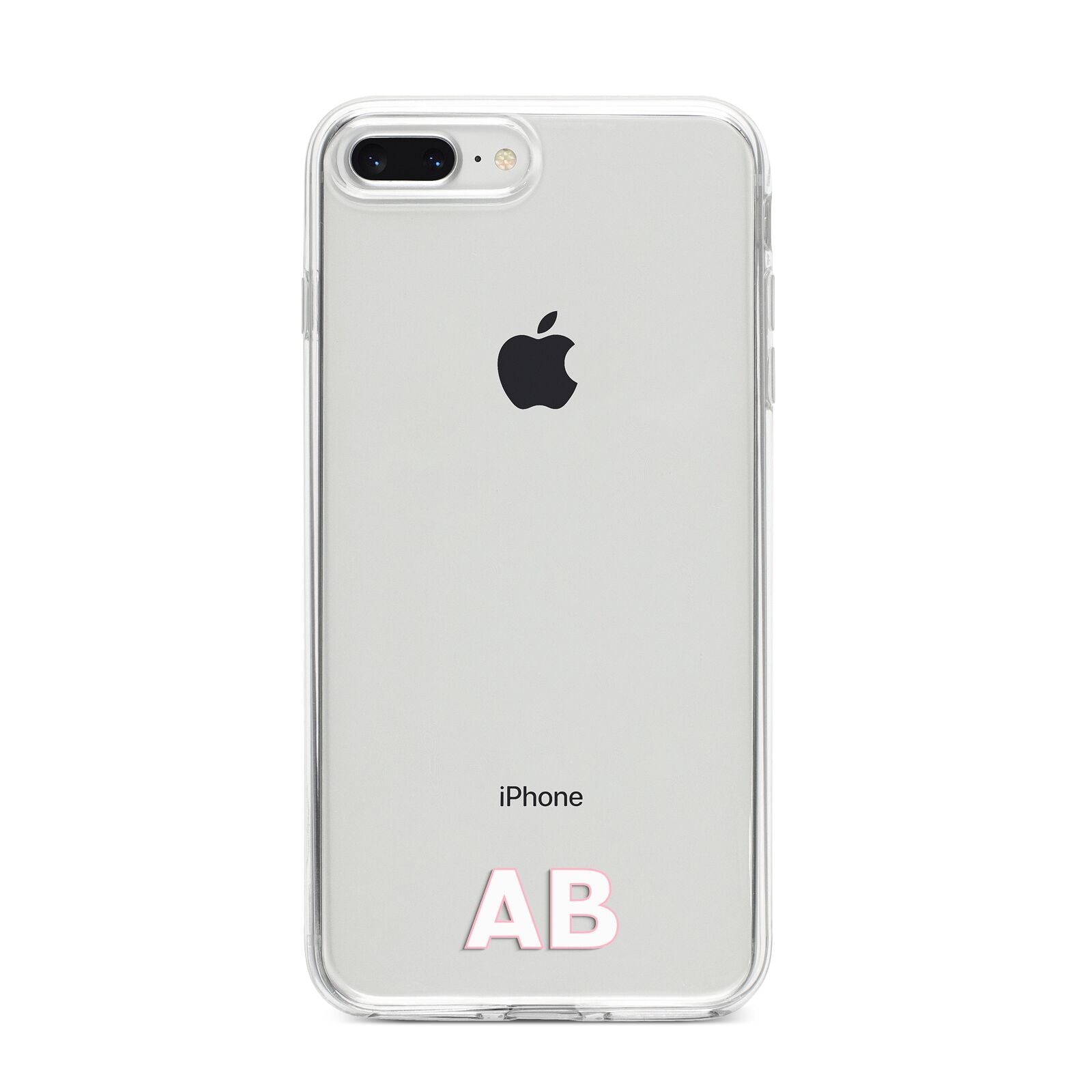 Sans Serif Initials iPhone 8 Plus Bumper Case on Silver iPhone