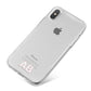 Sans Serif Initials iPhone X Bumper Case on Silver iPhone