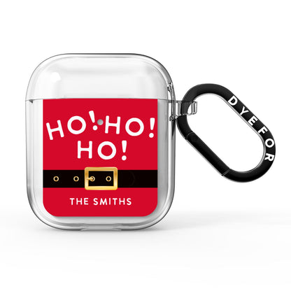 Santa Belt Personalised AirPods Clear Case