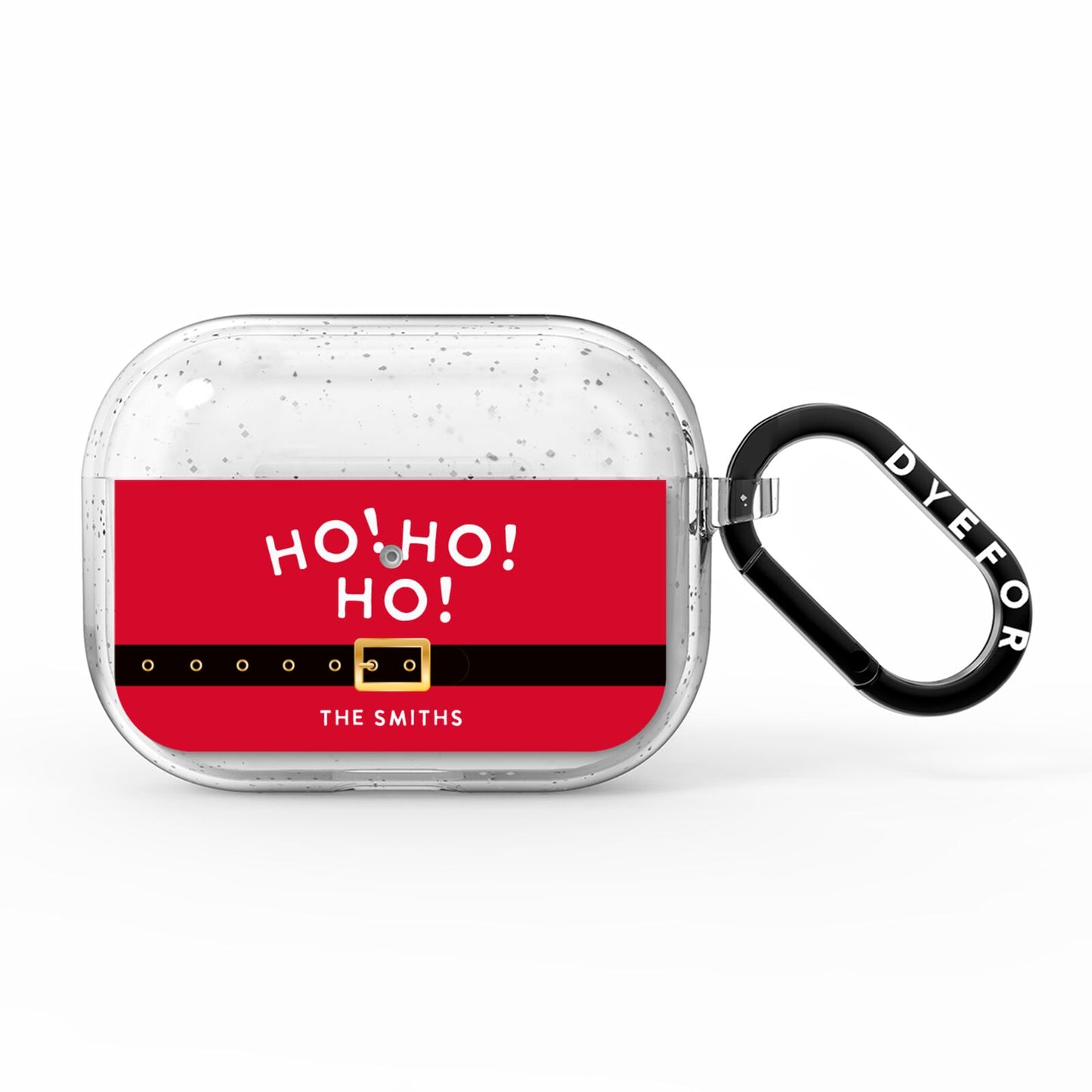 Santa Belt Personalised AirPods Pro Glitter Case