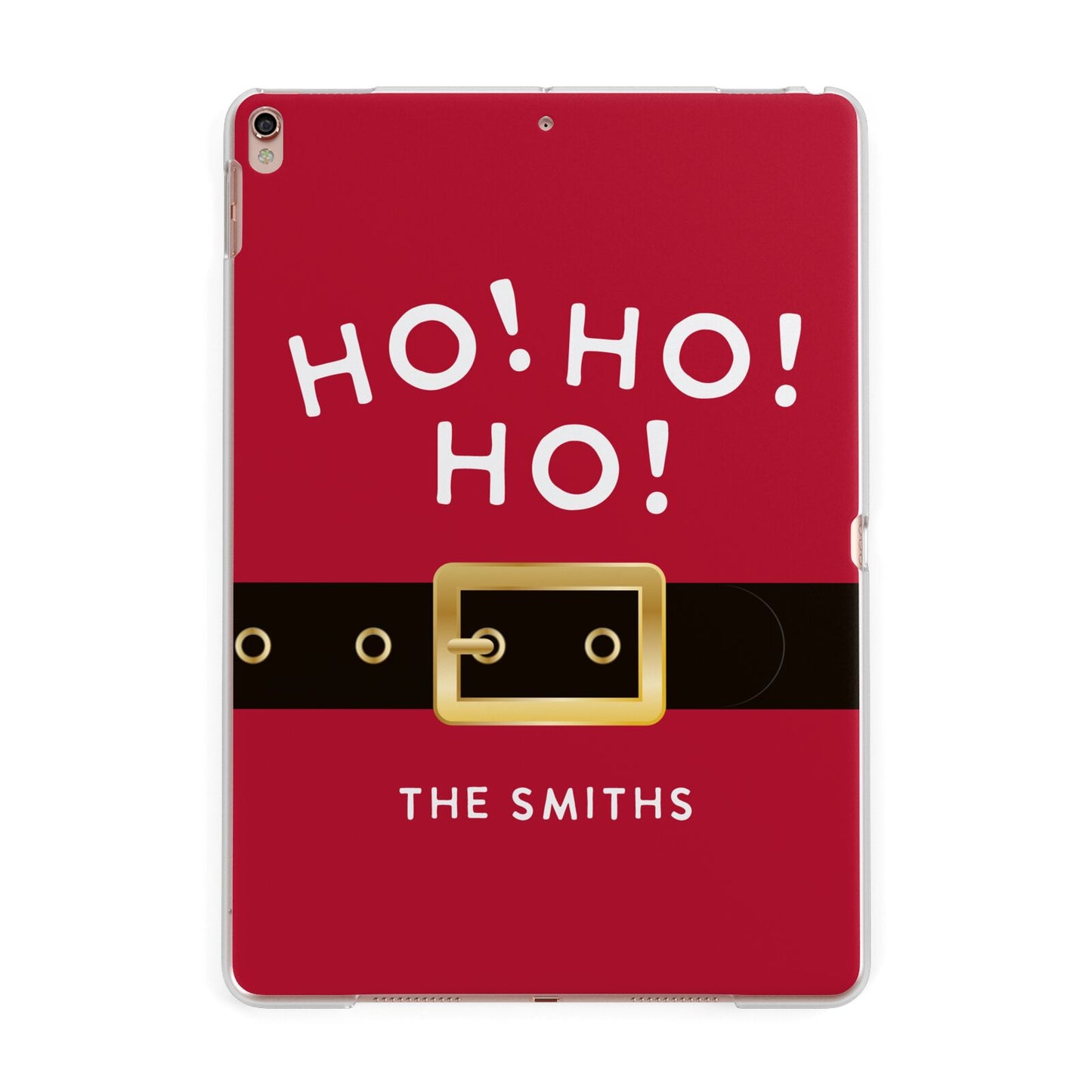 Santa Belt Personalised Apple iPad Rose Gold Case