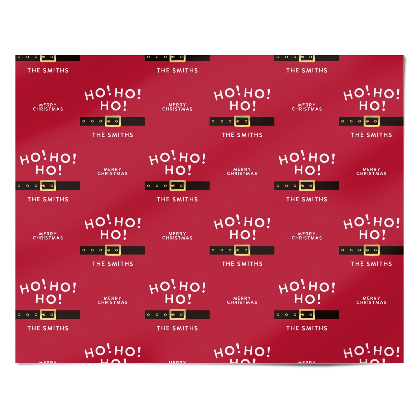 Santa Belt Personalised Personalised Wrapping Paper Alternative