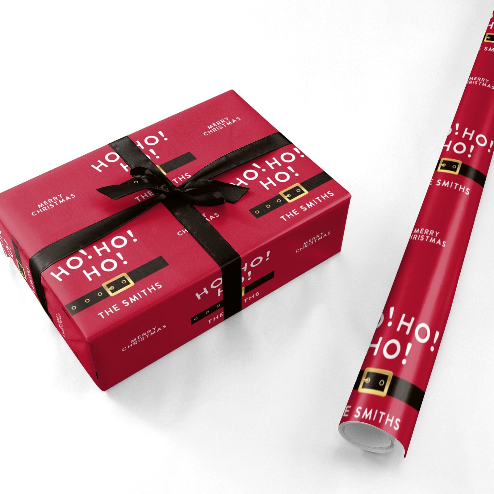 Santa Belt Personalised Personalised Wrapping Paper