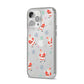 Santa Snowflake iPhone 14 Pro Max Clear Tough Case Silver Angled Image