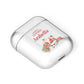 Santas Favourite Personalised Name AirPods Case Laid Flat