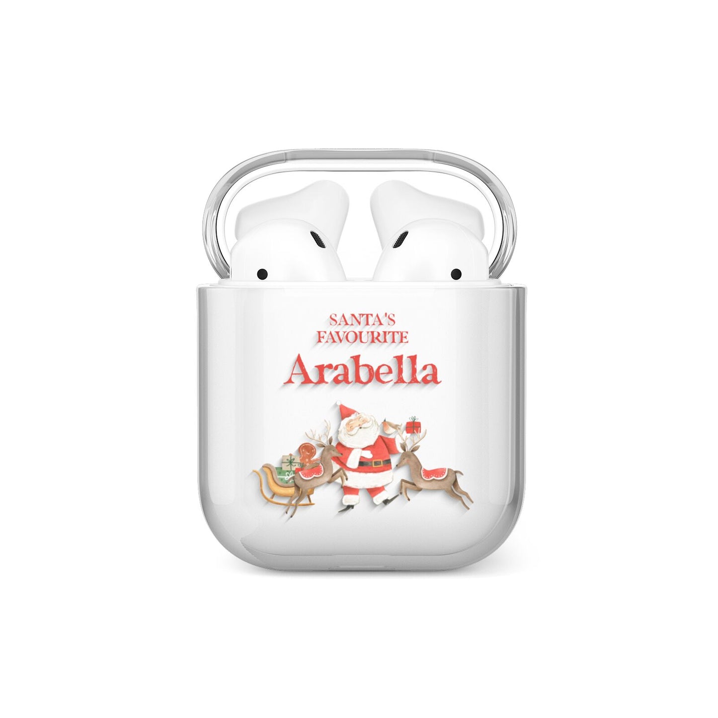 Santas Favourite Personalised Name AirPods Case