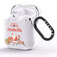 Santas Favourite Personalised Name AirPods Clear Case Side Image