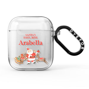 Santas Favourite Personalised Name AirPods Case