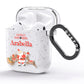 Santas Favourite Personalised Name AirPods Glitter Case Side Image