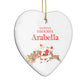 Santas Favourite Personalised Name Heart Decoration Side Angle
