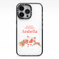 Santas Favourite Personalised Name iPhone 13 Pro Black Impact Case on Silver phone