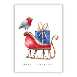 Santas Sleigh Greetings Card