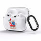 Santas Sleigh AirPods Pro Clear Case Side Image
