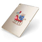 Santas Sleigh Apple iPad Case on Gold iPad Side View