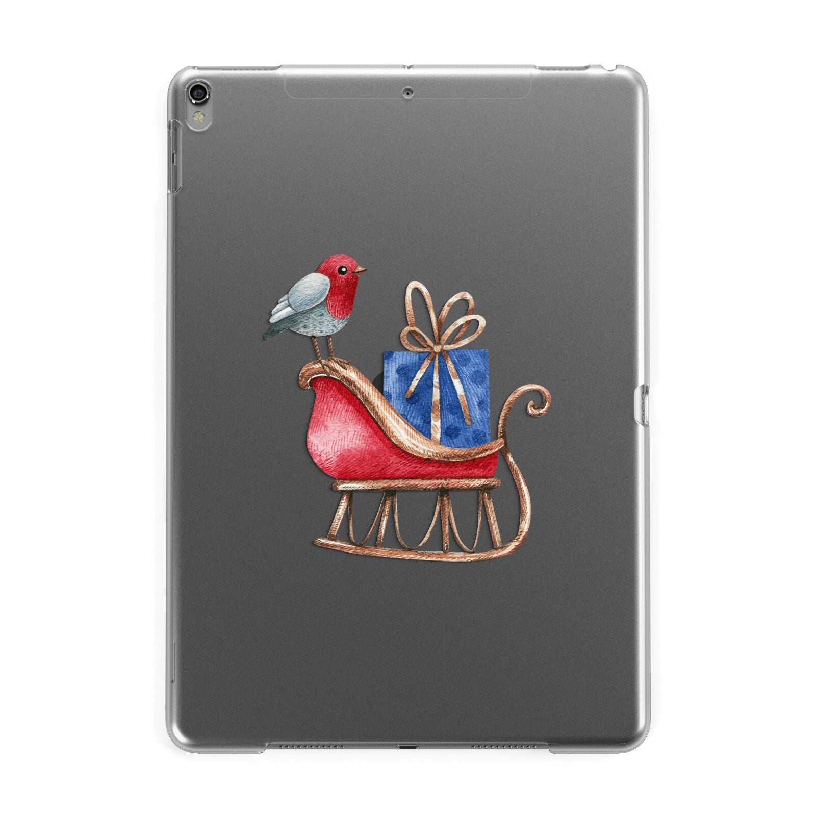Santas Sleigh Apple iPad Grey Case