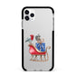 Santas Sleigh Apple iPhone 11 Pro Max in Silver with Black Impact Case
