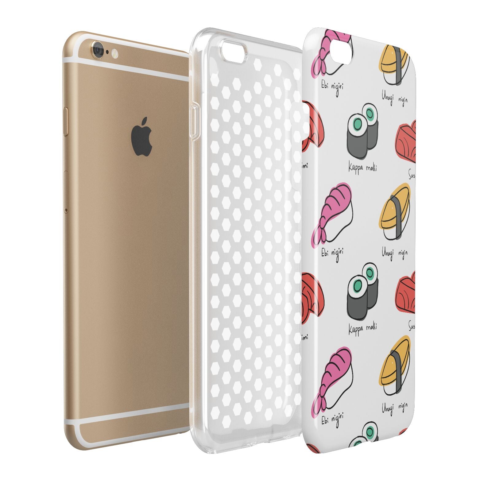 Sashimi Kappa Maki Sushi Apple iPhone 6 Plus 3D Tough Case Expand Detail Image