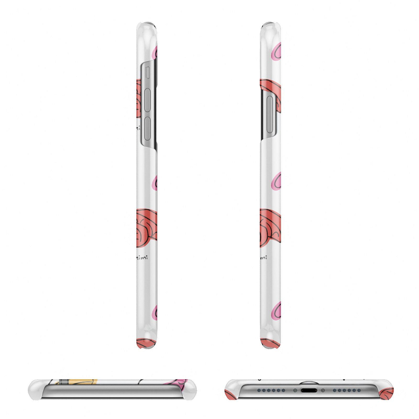 Sashimi Kappa Maki Sushi Apple iPhone XR 3D Wrap Snap Case Angled Images on White Phone