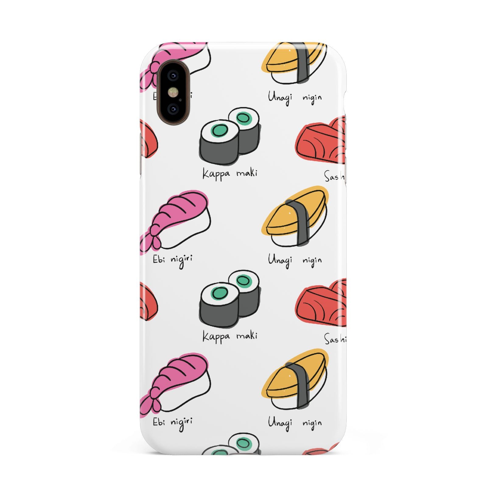 Sashimi Kappa Maki Sushi Apple iPhone Xs Max 3D Tough Case