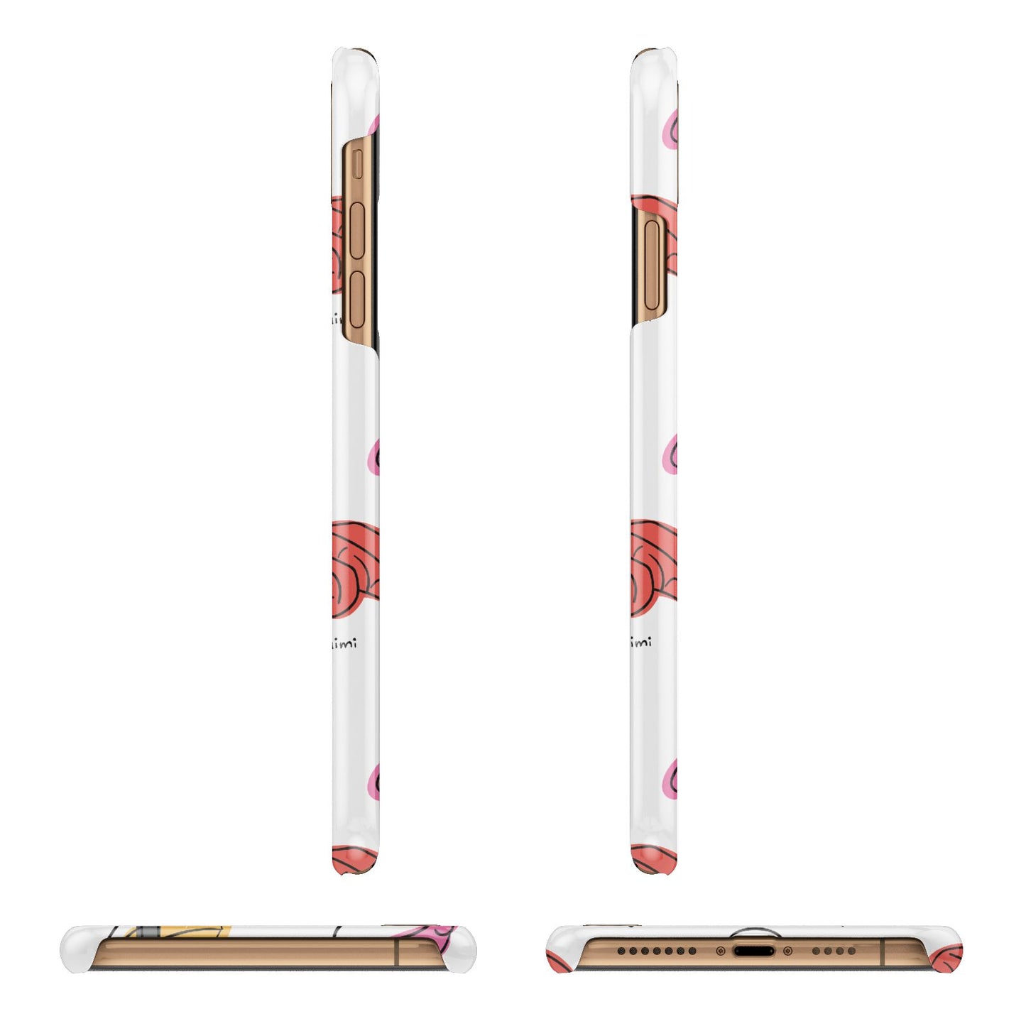 Sashimi Kappa Maki Sushi Apple iPhone Xs Max 3D Wrap Snap Case Angled Images