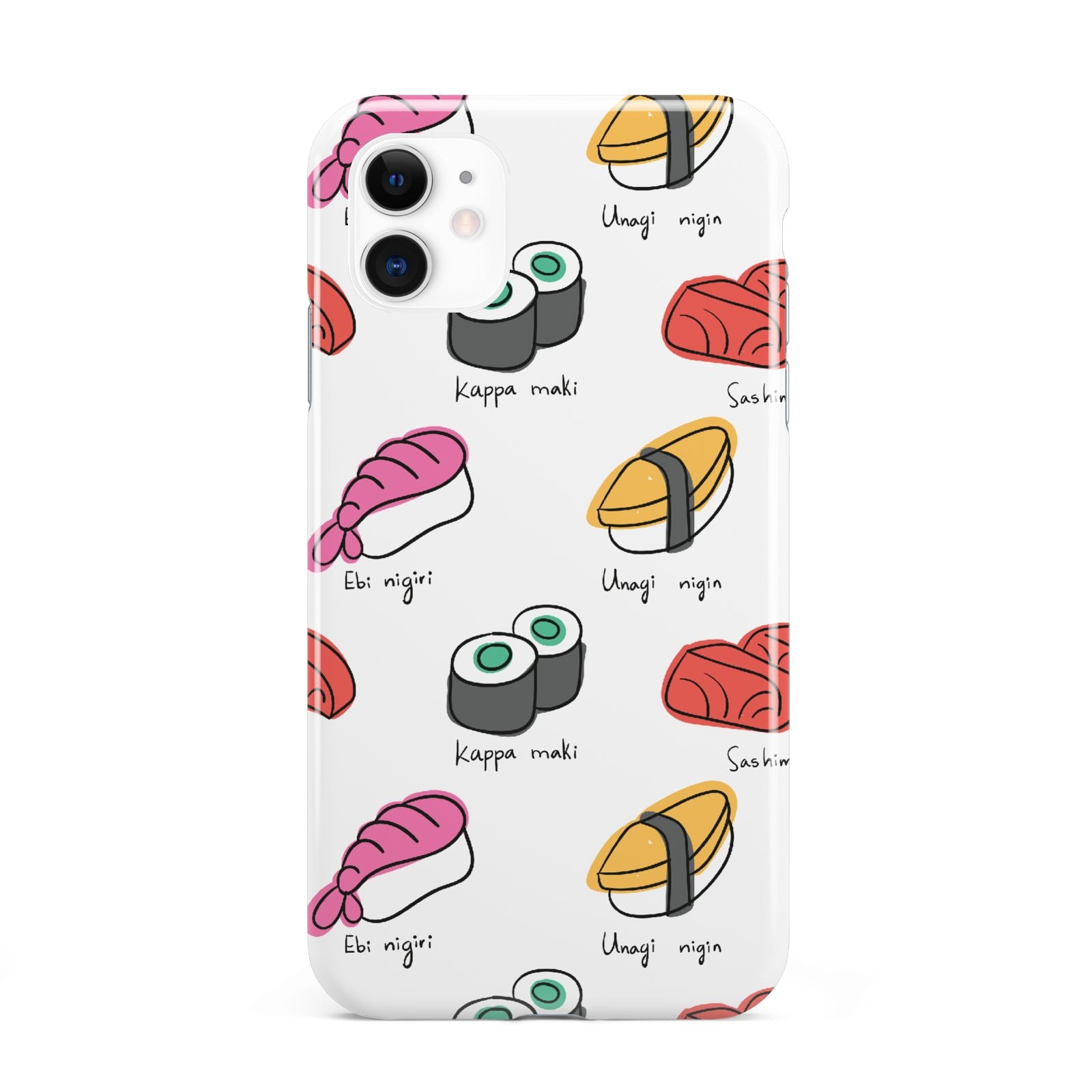 Sashimi Kappa Maki Sushi iPhone 11 3D Tough Case