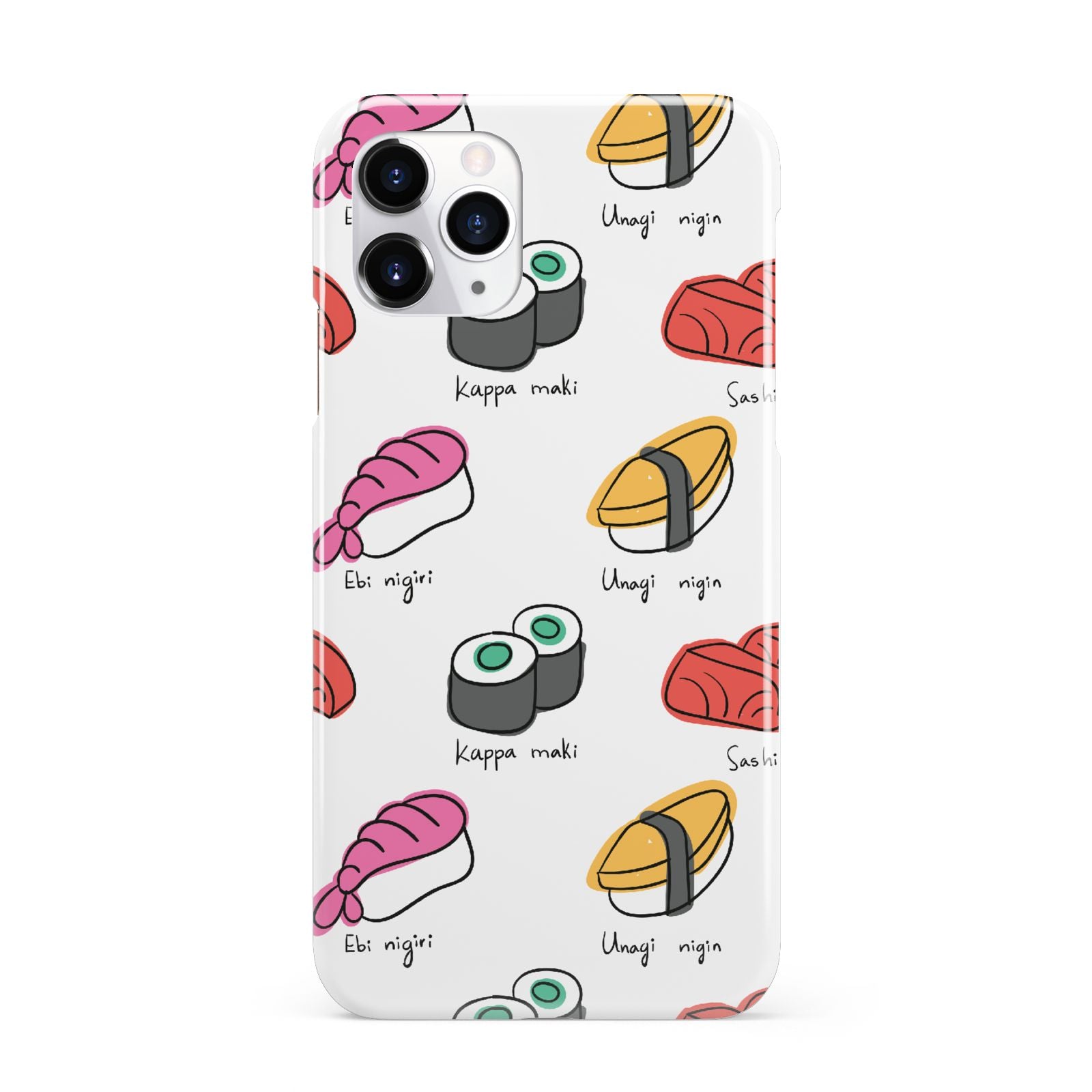 Sashimi Kappa Maki Sushi iPhone 11 Pro 3D Snap Case