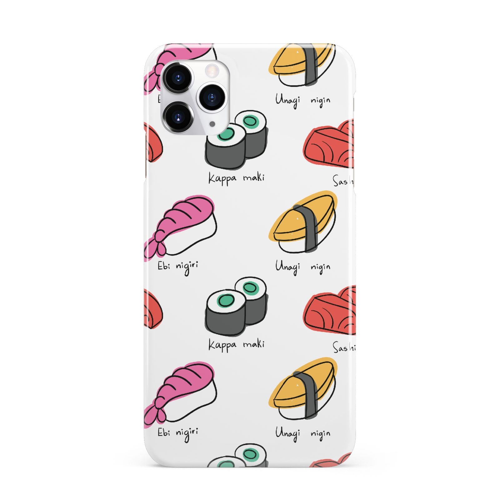 Sashimi Kappa Maki Sushi iPhone 11 Pro Max 3D Snap Case