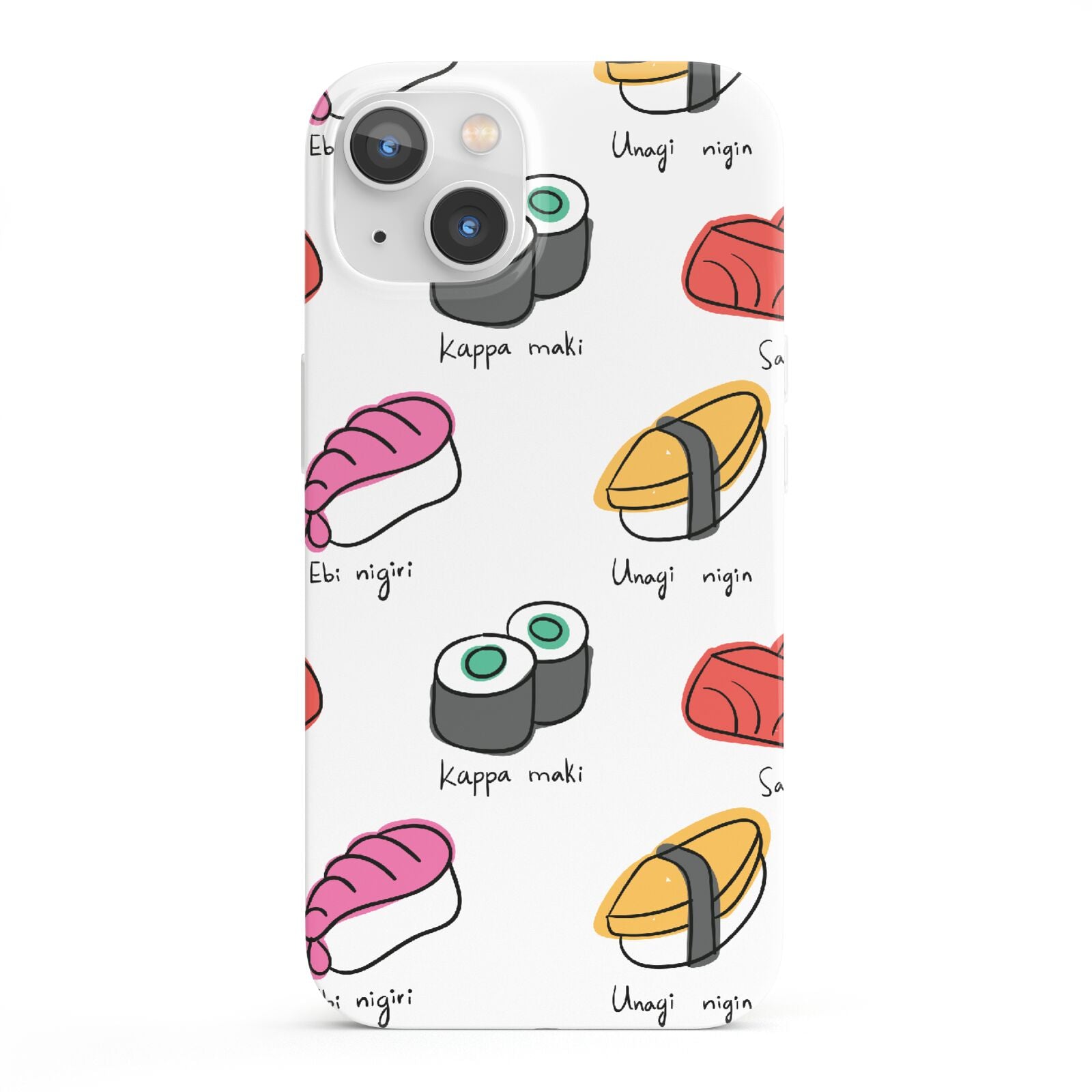 Sashimi Kappa Maki Sushi iPhone 13 Full Wrap 3D Snap Case