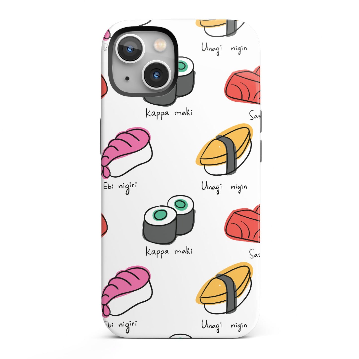 Sashimi Kappa Maki Sushi iPhone 13 Full Wrap 3D Tough Case