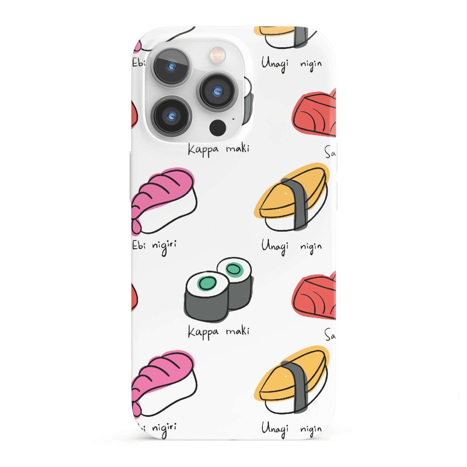 Sashimi Kappa Maki Sushi iPhone 13 Pro Full Wrap 3D Snap Case