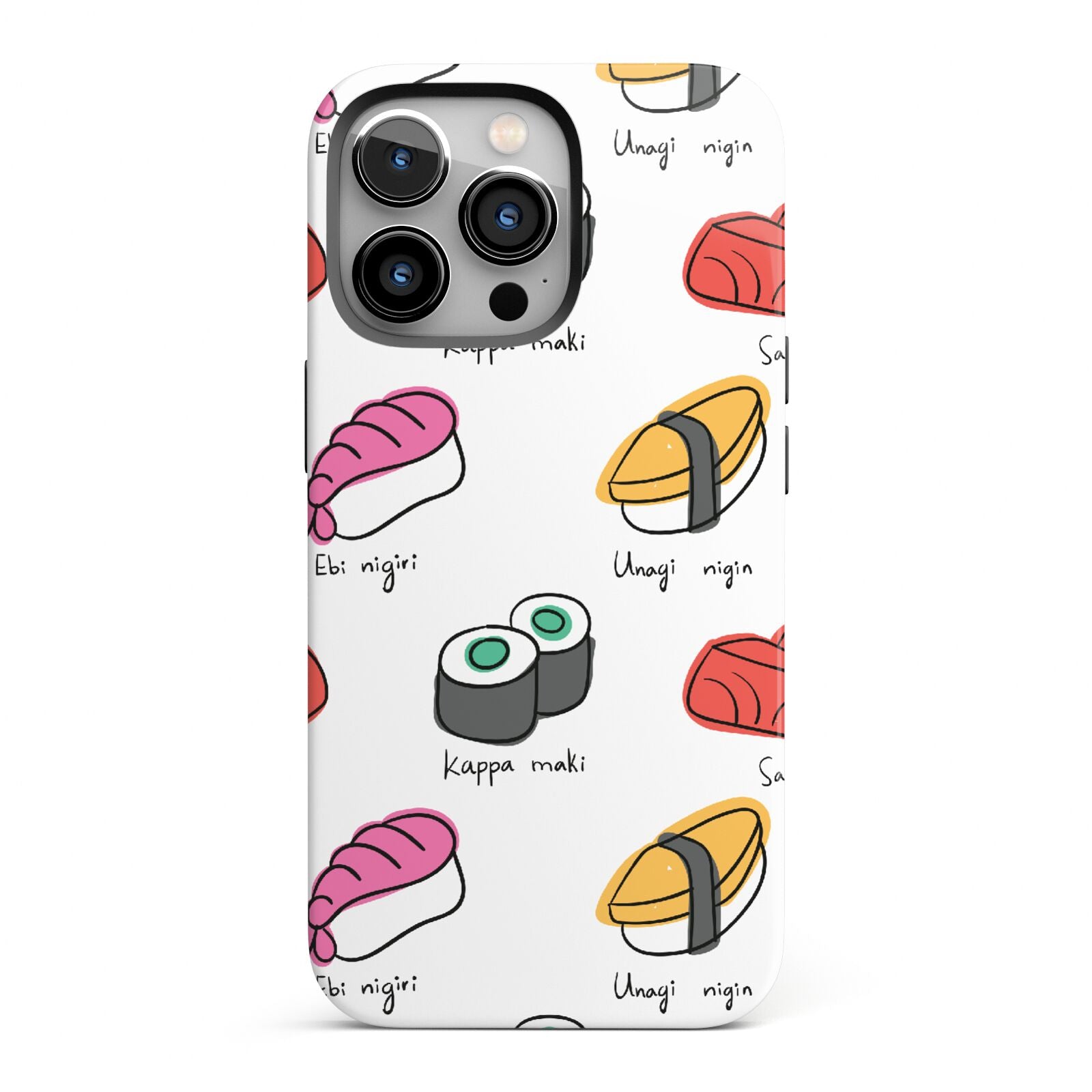 Sashimi Kappa Maki Sushi iPhone 13 Pro Full Wrap 3D Tough Case