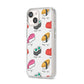 Sashimi Kappa Maki Sushi iPhone 14 Clear Tough Case Starlight Angled Image