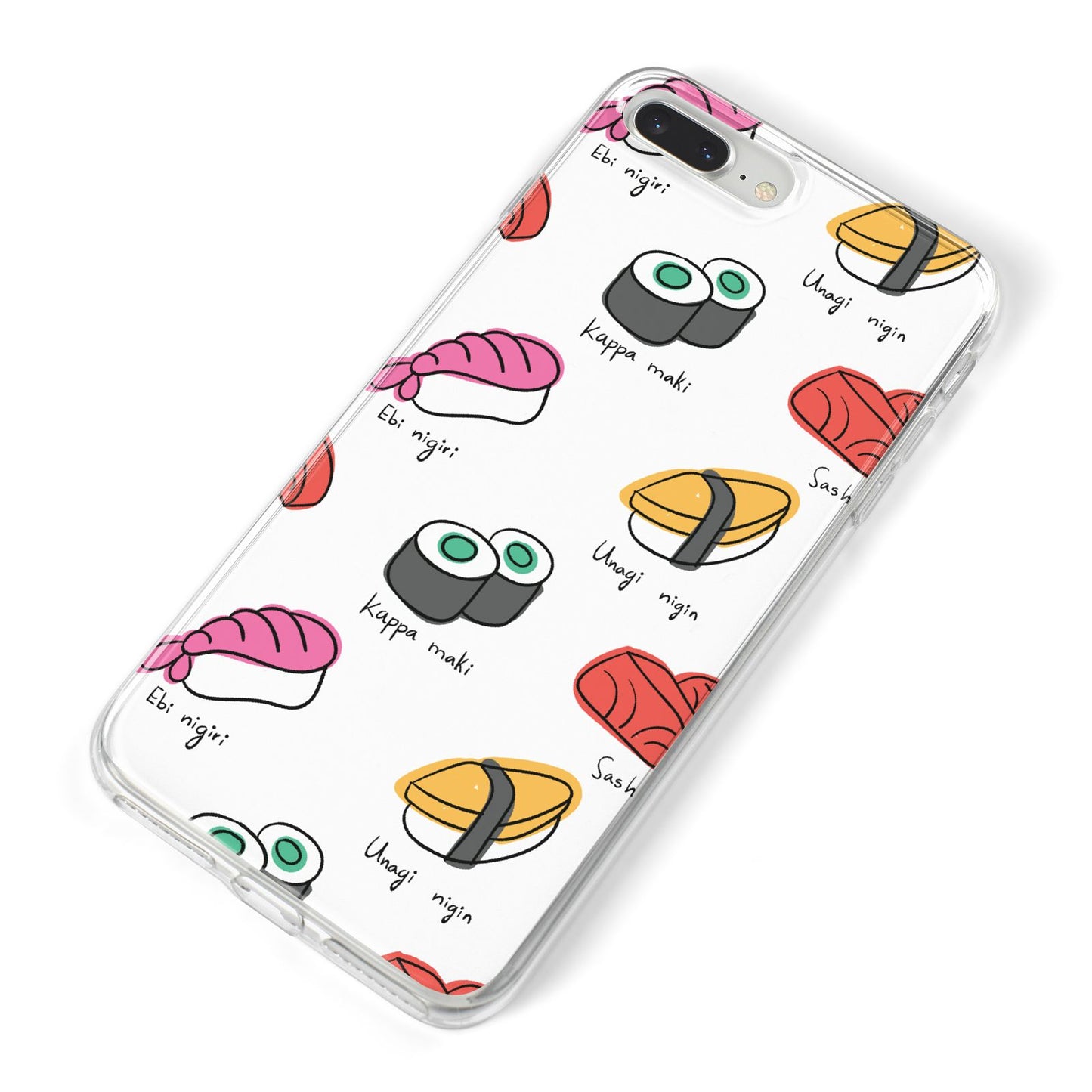 Sashimi Kappa Maki Sushi iPhone 8 Plus Bumper Case on Silver iPhone Alternative Image